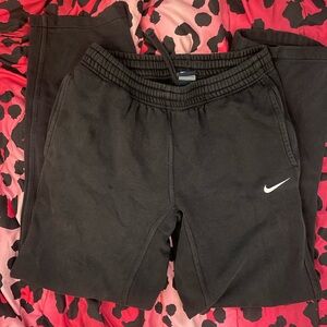 Nike Black Sweatpants with White Swoosh